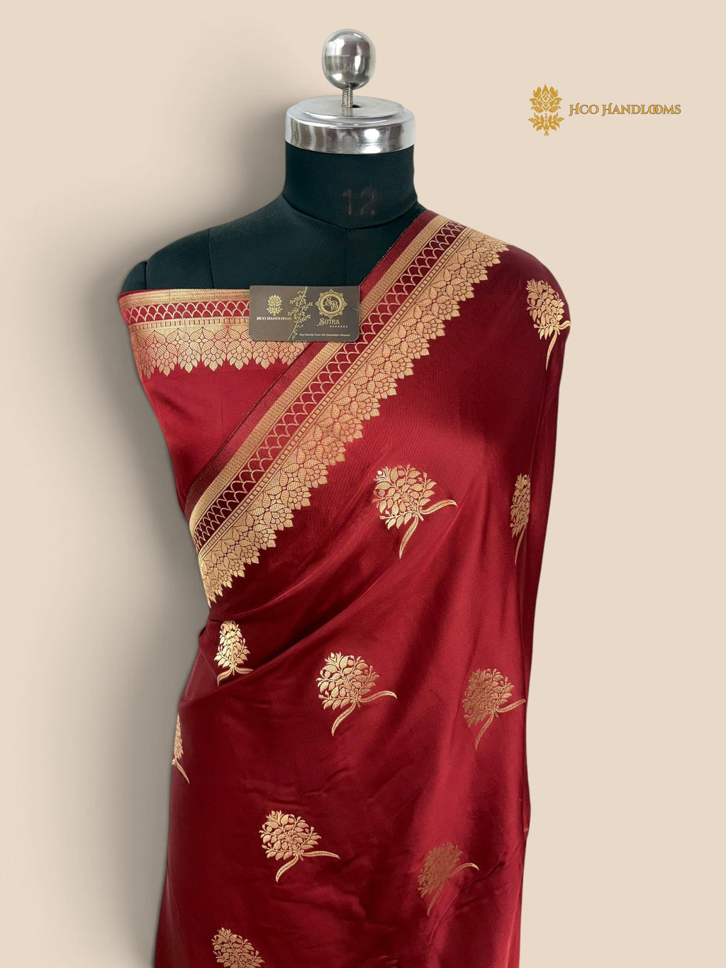 Premium Mashru Crepe Banarasi Saree - All Over Motifs