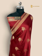 Premium Mashru Crepe Banarasi Saree - All Over Motifs