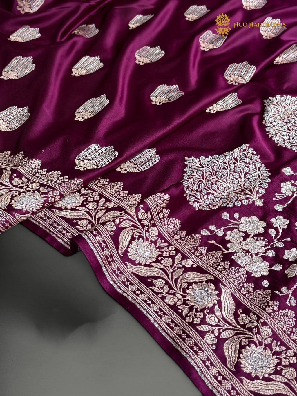 Premium Mashru Katan Silk Banarasi Saree - All Over Motifs