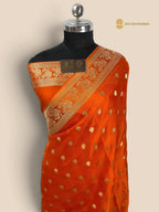 Premium Mashru Crepe Banarasi Saree - All Over Motifs