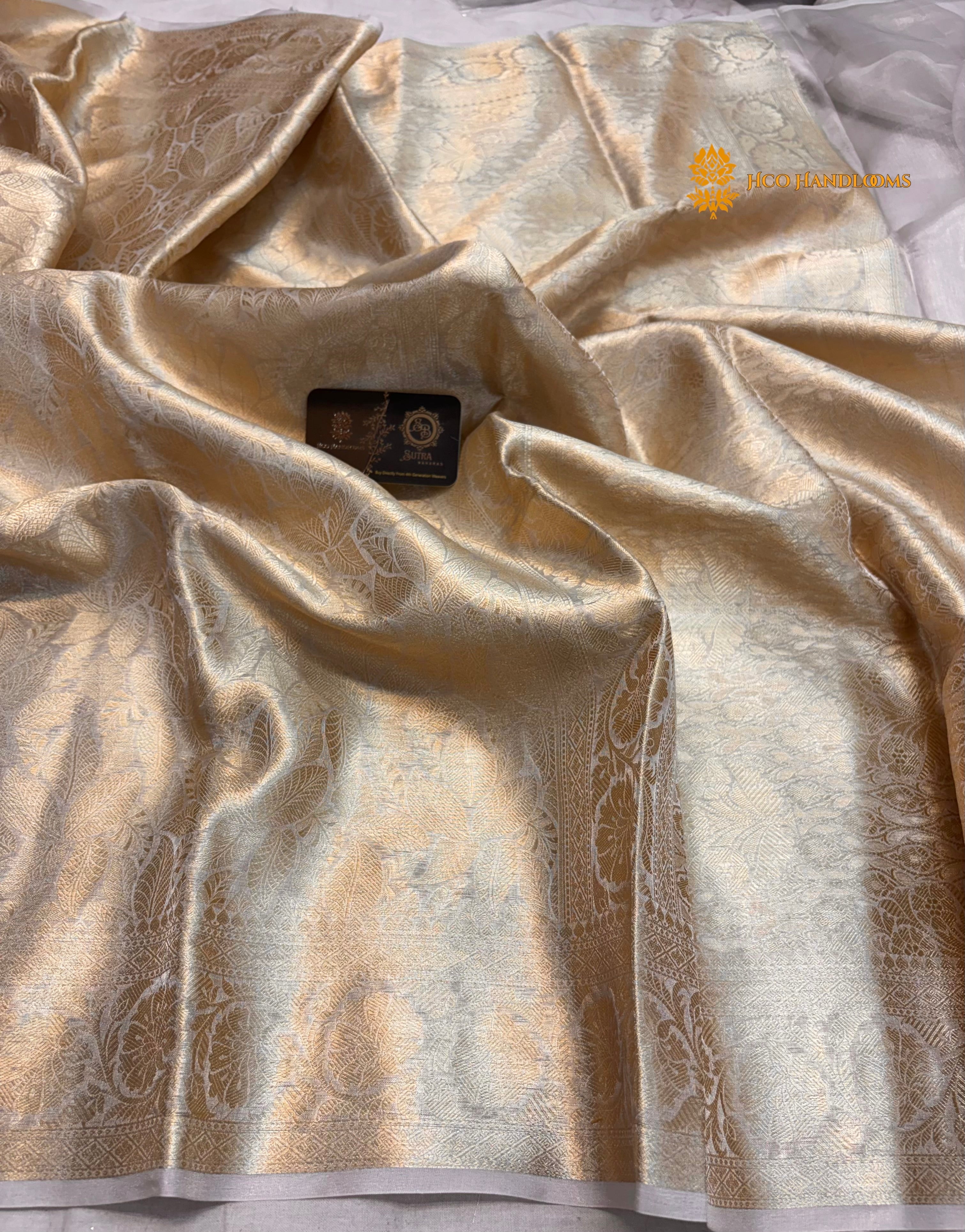 Pure Tissue Silk Handloom Banarasi Saree - All Over Tanchui Brocade