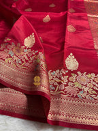 Pure Mango Katan Silk Handloom Banaras Saree - All Over Kadhua Motifs
