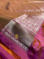 Pure Katan Silk Handloom Banarasi Saree - All Over Kadhua Motifs With Konya