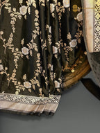 Premium Mashru Katan Silk Banarasi Saree - All Over Jangla