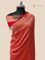 Red Premium Soft Katan Silk Tanchui Brocade Banarasi Saree