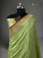 Pure Katan Silk Handloom Banarasi saree - All Over Kadhua Motifs