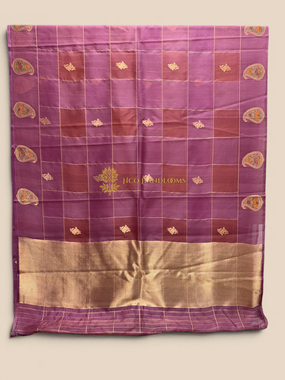 Rangkat Pure Kora Silk Handloom Banarasi Saree - All Over Kadhua Motifs