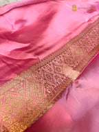 Pure Mashru Crepe Silk Banarasi Saree - All Over Motifs