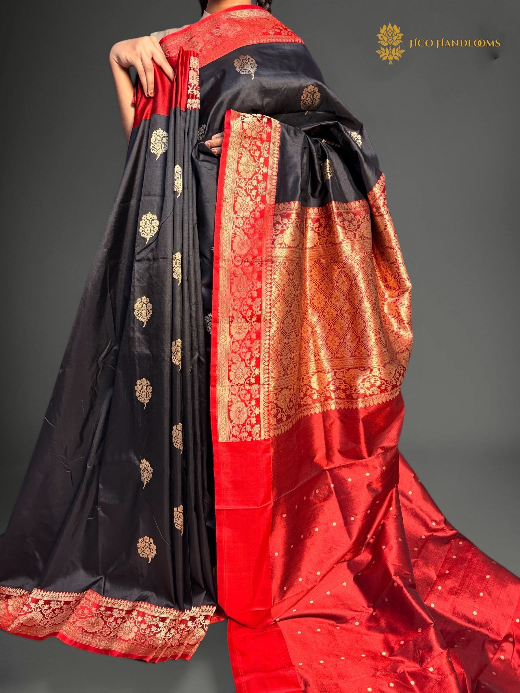 Pure Mango Katan Silk Handloom Banarasi Saree - All Over Kadhua Motifs