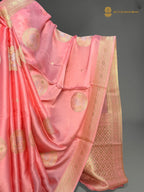 Premium Mashru Crepe Silk Banarasi Saree - All Over Floral Boota