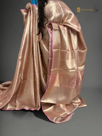 Regal Pure Tissue Silk  Handloom Banarasi Saree - All Over Tanchui Brocade