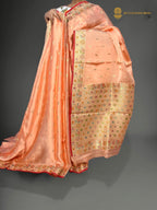 Premium Mashru Crepe Silk Banarasi Saree - All Over Small Motifs