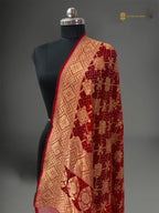 Pure Georgette Banarasi Bandhej Handloom Dupatta