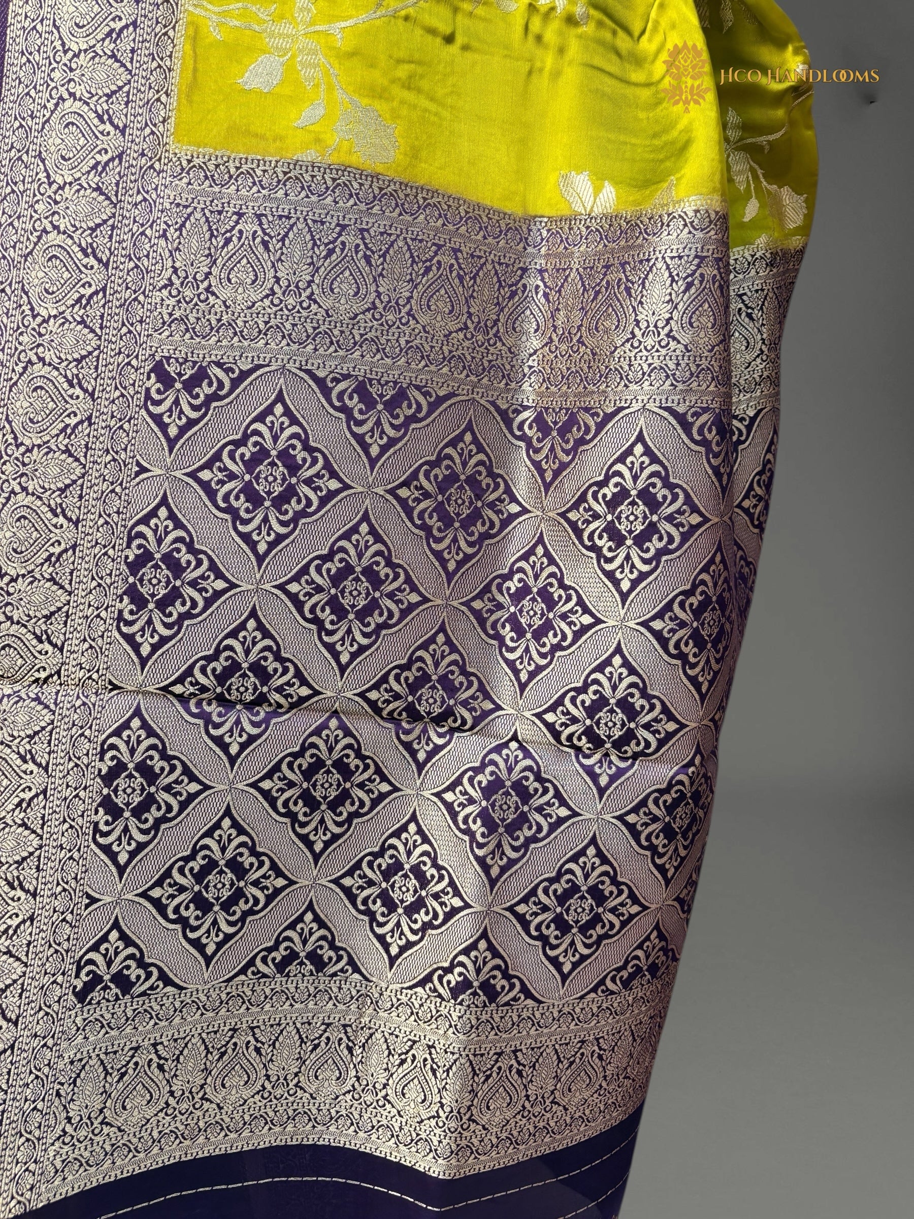 Premium Mashru Crepe Silk Banarasi Saree - All Over Jangla