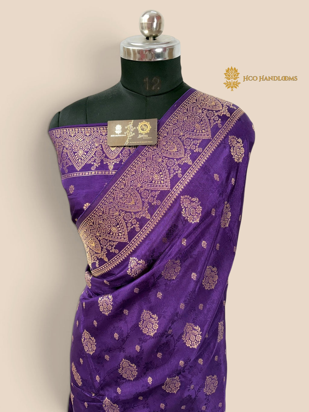 Purple Premium Soft Silk Banarasi Saree - All Over Motifs