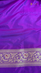 Regal Pure Katan Silk Handloom Banarasi Saree - All Over Jaal Work With Meenakari