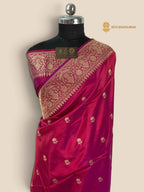 Regal Rani Pure Katan Silk Handloom Banarasi Saree - All Over Kadhua Motifs