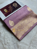 Pure Mango Katan Silk Handloom Banarasi Saree - All Over Kadhua Motifs
