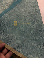 Pure Moonga Crush Tissue Silk Handloom Banarasi Saree