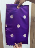 Purple Premium Mashru Katan Silk Banarasi Saree - All Over Chand Tara Design