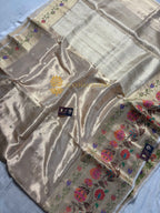 Pure Tissue Silk Handloom Meenakari Banarasi Saree