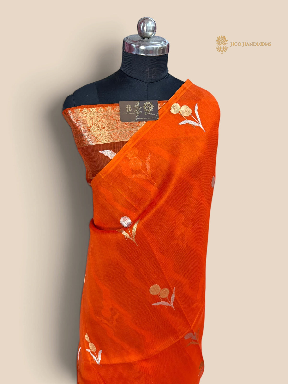 Pure Kora Silk Handloom Banarasi Saree - Meenakari Kadhua Motifs