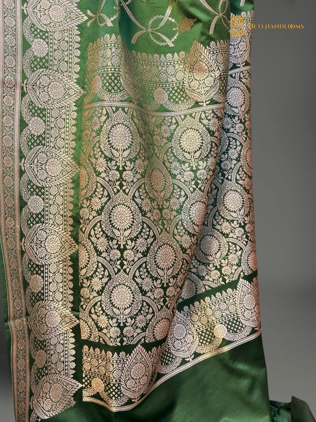 Premium Mashru Katan Silk Banarasi Saree - All Over Jaal Pattern