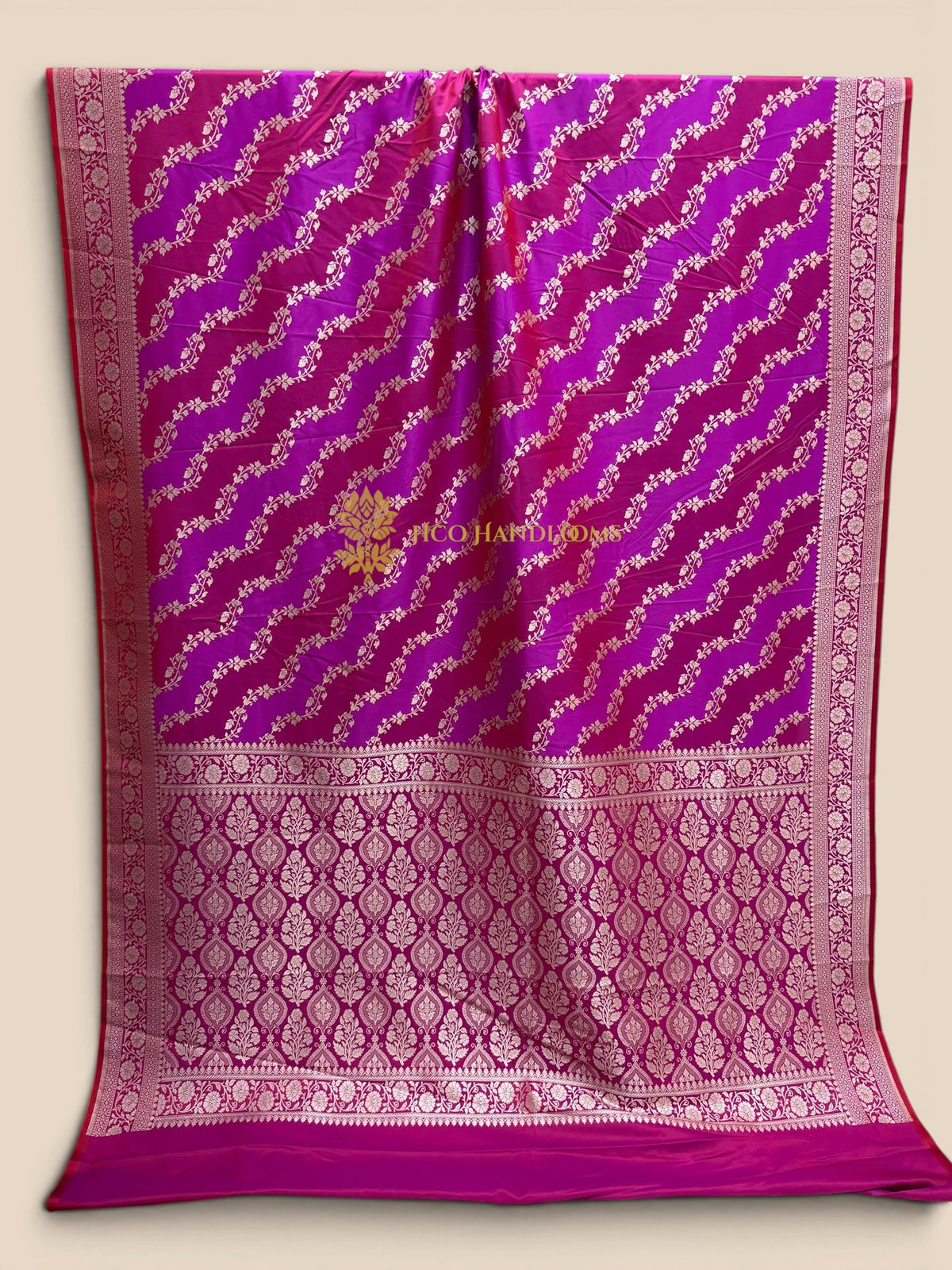 Premium Mashru Katan Silk Banarasi Saree - Rangkat Lahariya