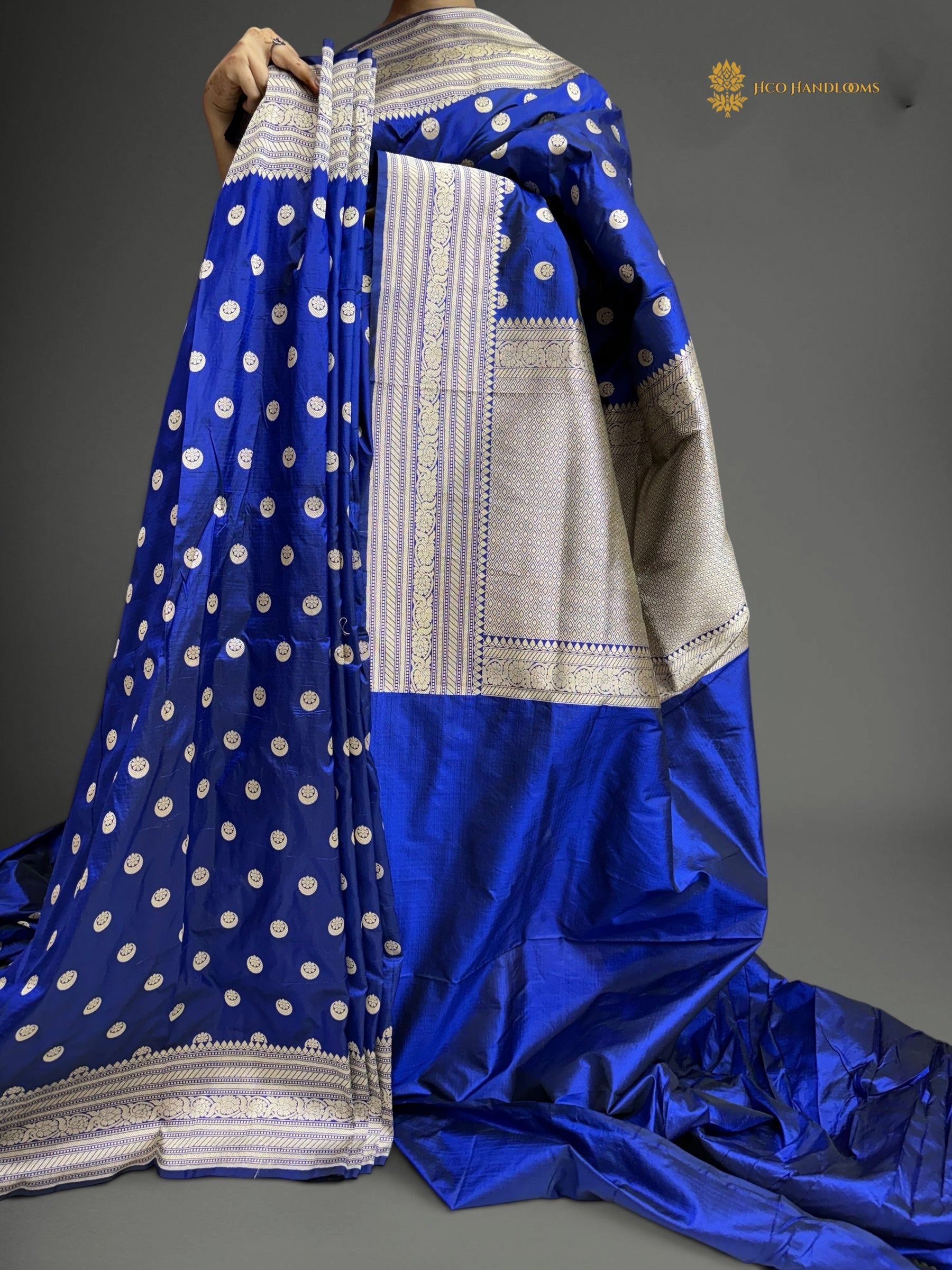 Regal Pure Katan Silk Handloom Banarasi Saree - All Over Motifs