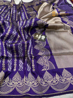 Pure Katan Silk Handloom Banarasi Saree - All Over Kadhua Jangla Work
