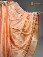 Premium Mashru Crepe Silk Banarasi Saree - All Over Small Motifs