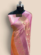 Pure Chiniya Silk Handloom Banarasi Saree - Dual Design