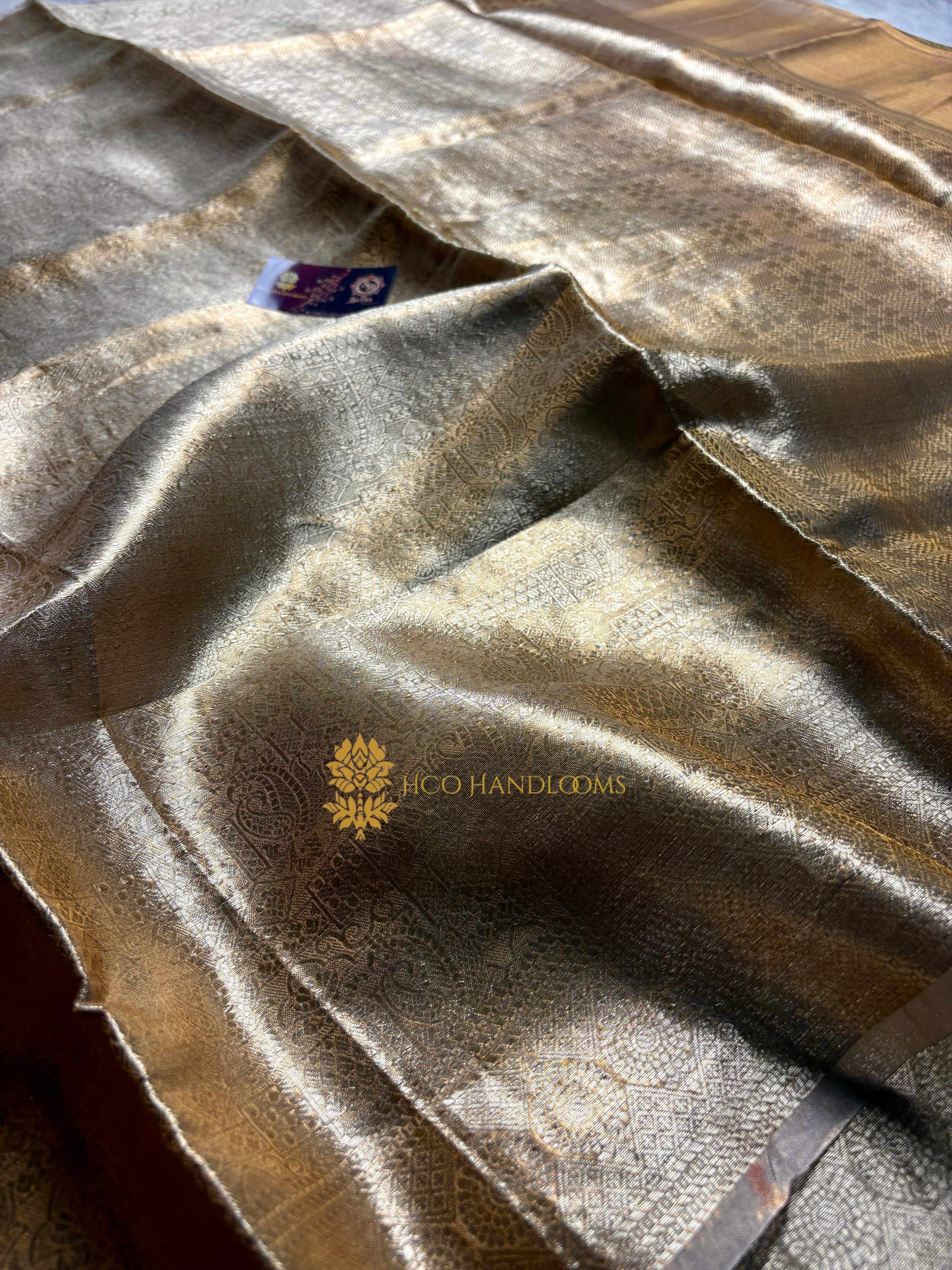 Pure Tissue Silk Tanchui Brocade Handloom Banarasi Saree