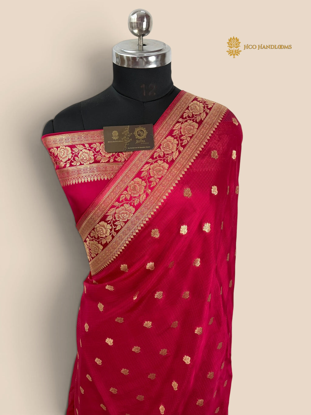 Premium Mashru Crepe Banarasi Saree - All Over Motifs