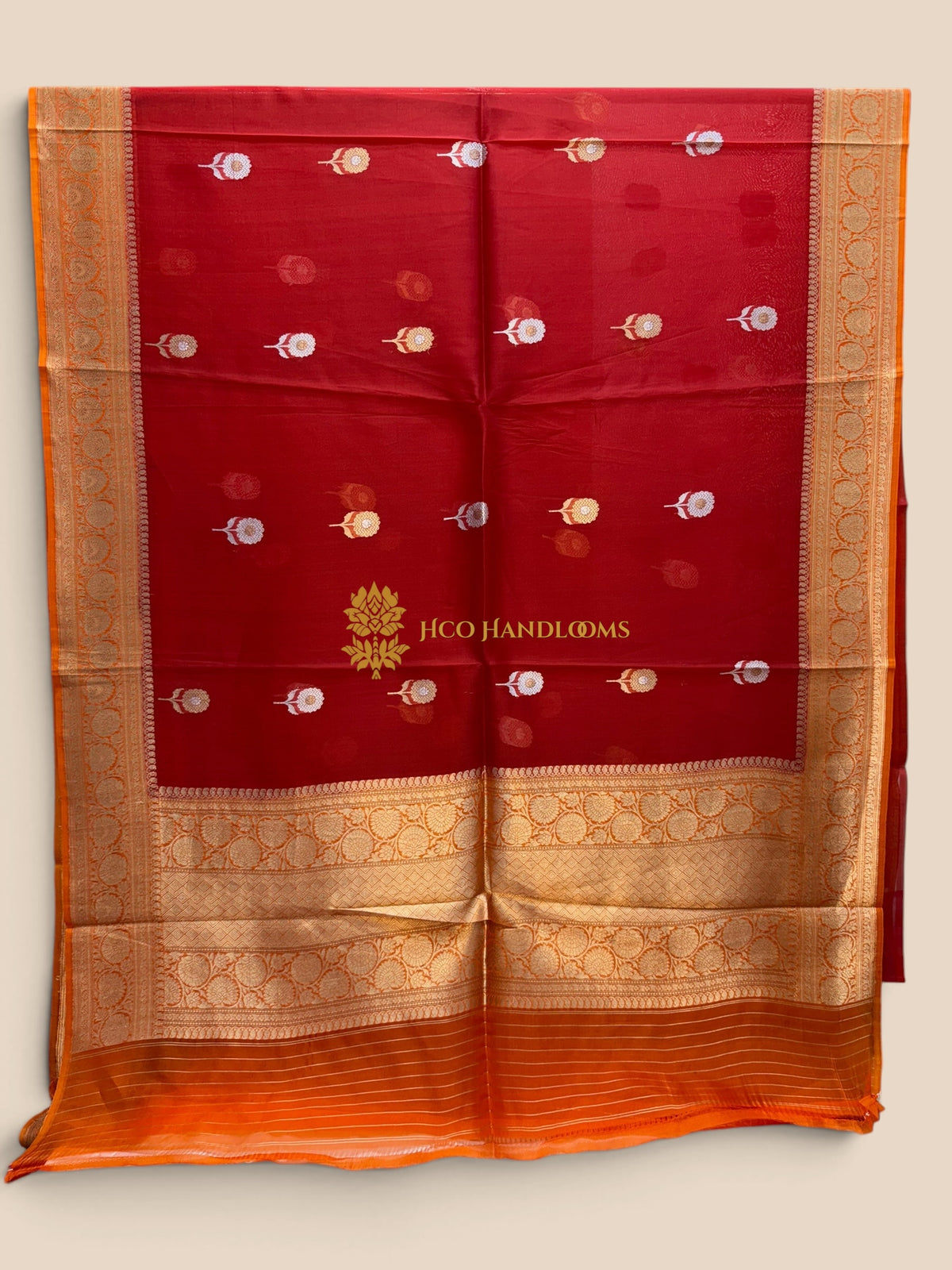Pure Kora Silk Handloom Banarasi Saree - Meenakari Kadhua Motifs