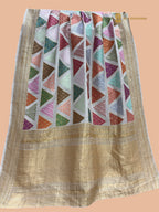 Rangkat Pure Tussar Silk Handloom Banarasi Saree - All Over Kadua Jangla