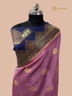 Regal Contrast Pure Mango Katan Silk Handloom Banarasi Saree - All Over Kadhua Motifs