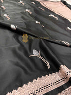 Premium Mashru Katan Silk Floral Motifs Banarasi Saree
