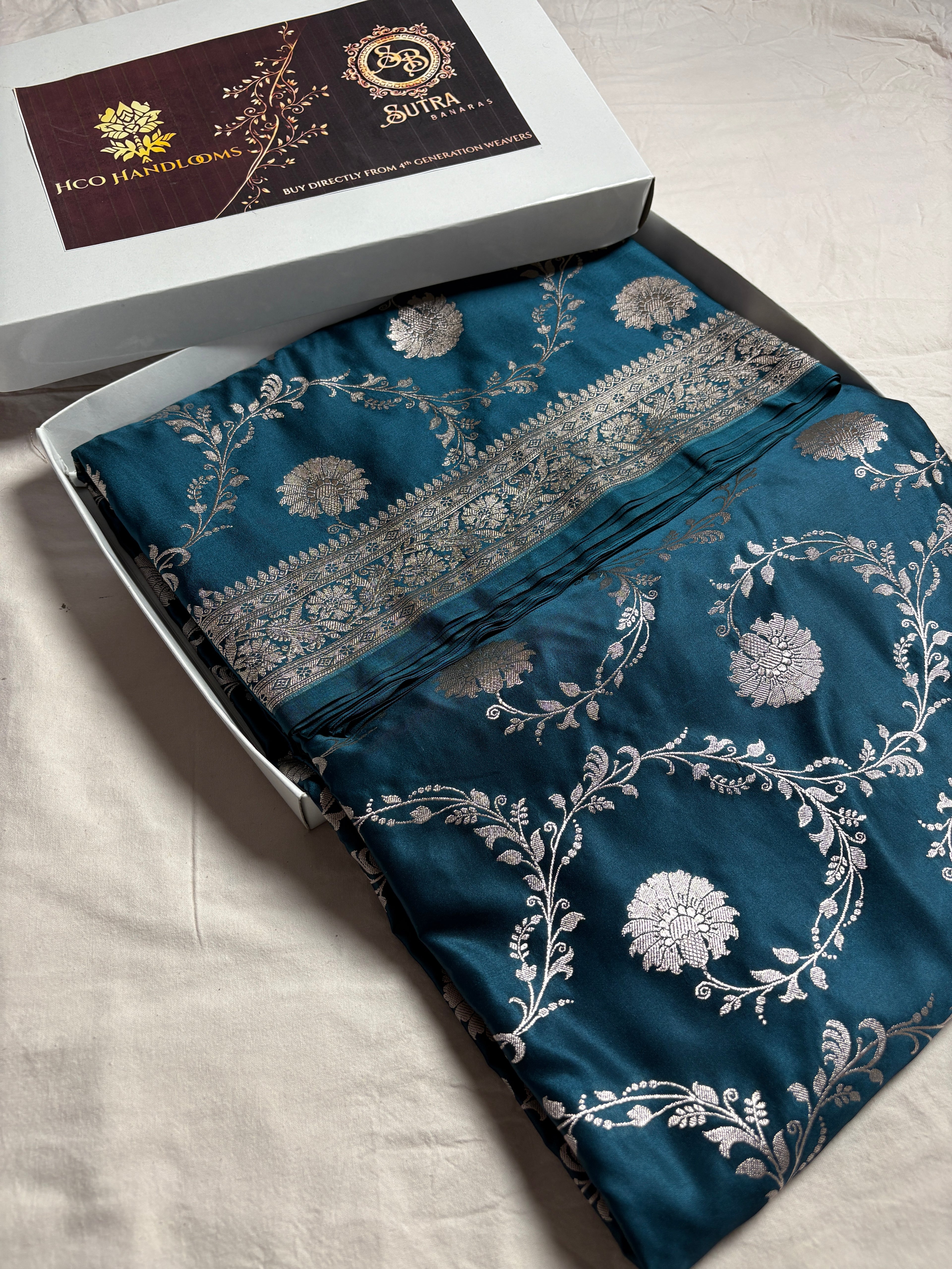 Premium Mashru Katan Silk Jangla Banarasi Saree