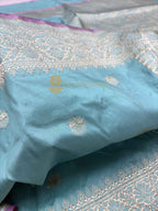 Regal Pure Katan Silk Handloom Banarasi Saree - All Over Kadhua Motifs