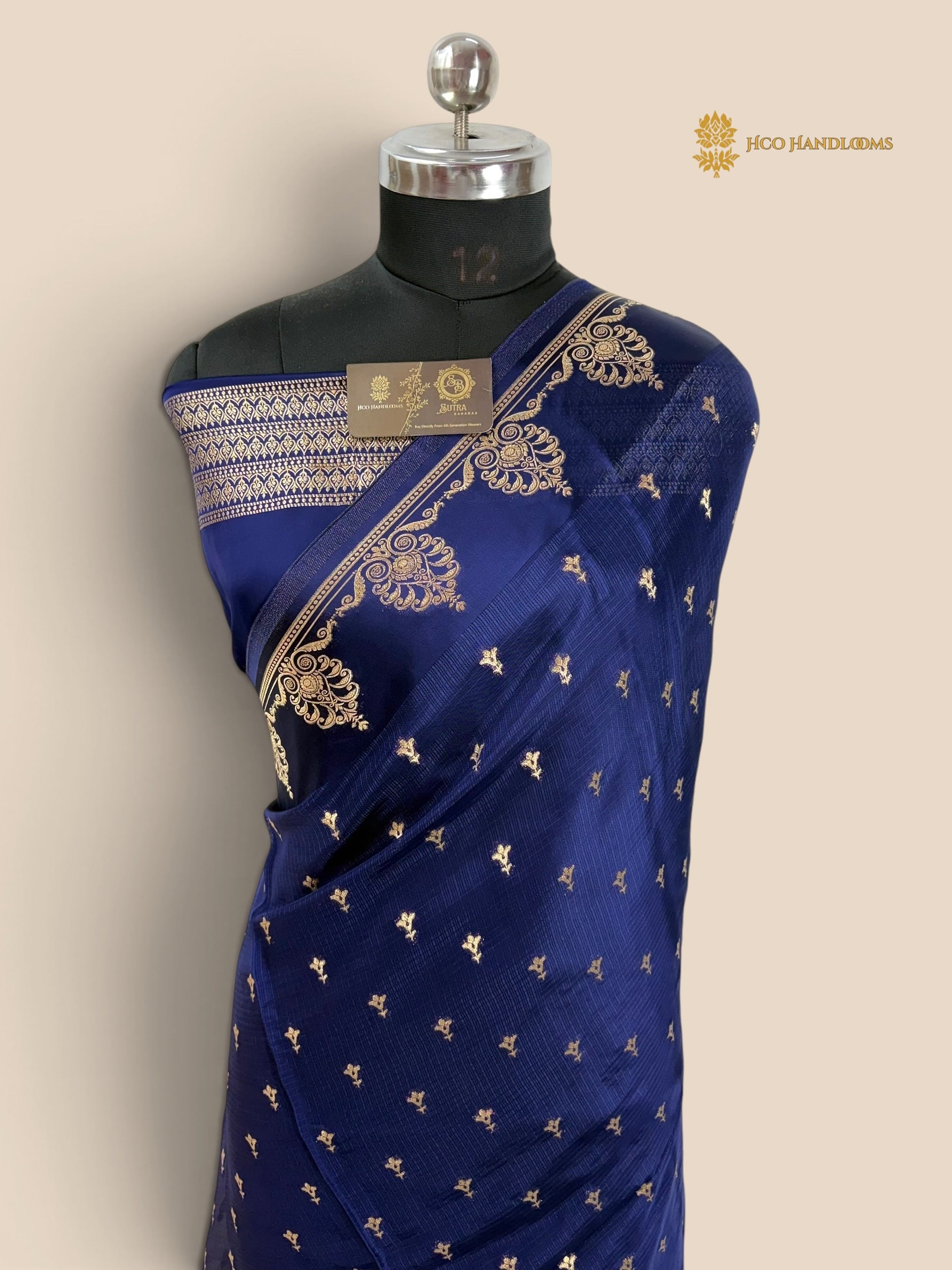 Premium Mashru Crepe Banarasi Saree - All Over Motifs