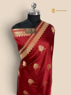 Premium Mashru Crepe Banarasi Saree - All Over Motifs