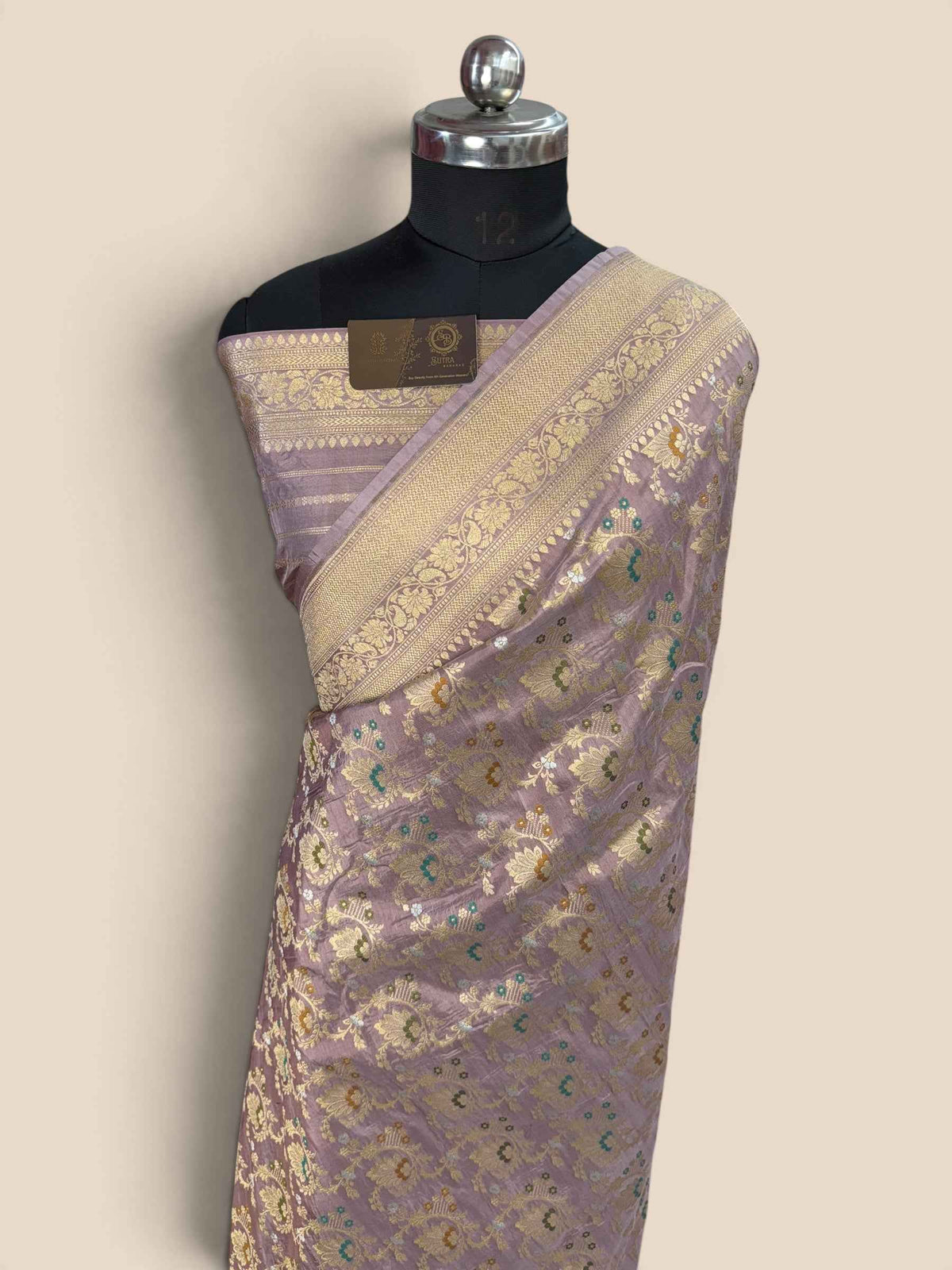 Regal Pure Katan Silk Handloom Banarasi Saree - All Over Jaal Work With Meenakari