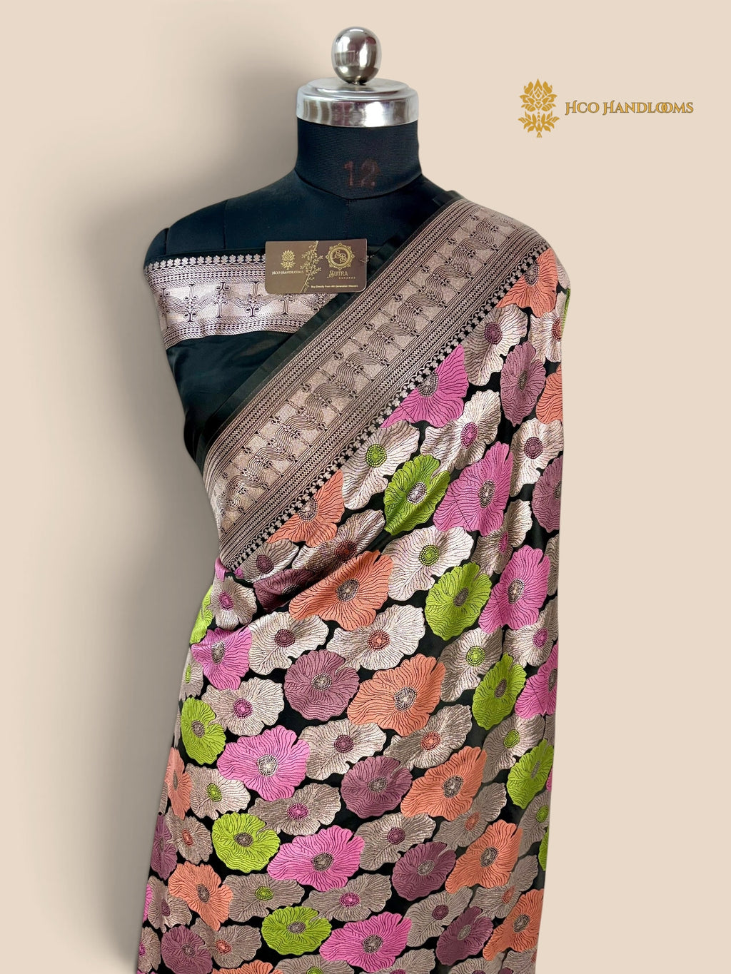 Nita Ambani In Premium Mashru Katan Silk Banarasi Saree - All Floral Motifs With Meenakari