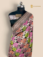 Nita Ambani In Premium Mashru Katan Silk Banarasi Saree - All Floral Motifs With Meenakari