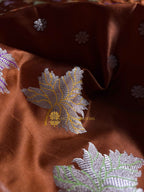 Premium Mashru Katan Silk Banarasi Saree With Floral Motifs