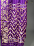 Premium Mashru Crepe Satin Banarasi Saree - All Over Simple Stripes