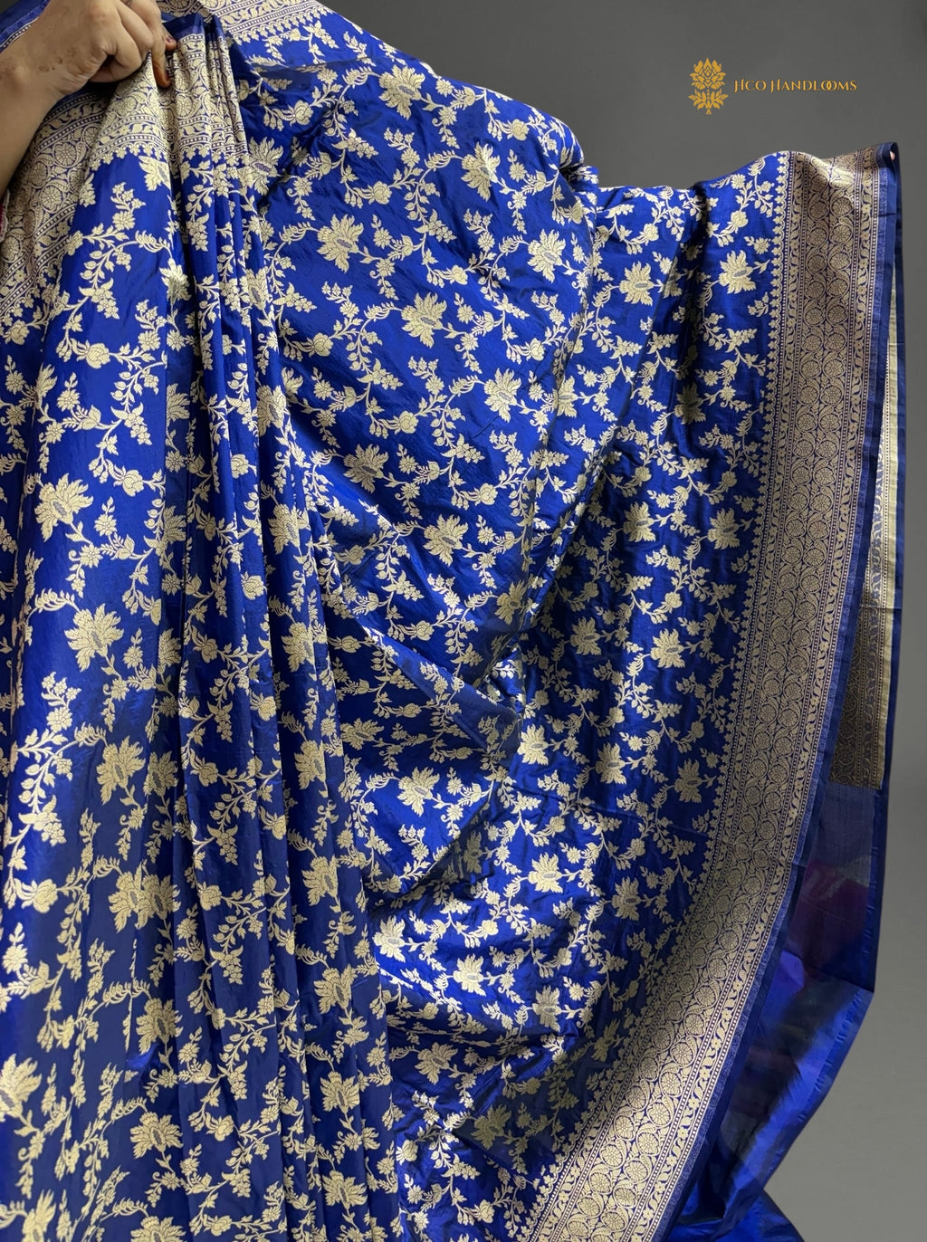 Regal Pure Katan Silk Handloom Banarasi Saree - All Over Jaal Work
