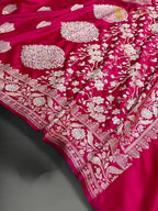 Premium Mashru Katan Silk Banarasi Saree - All Over Motifs