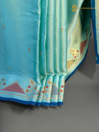 Premium Mashru Crepe Silk Banarasi Saree - All Over Motifs With Meenakari Border